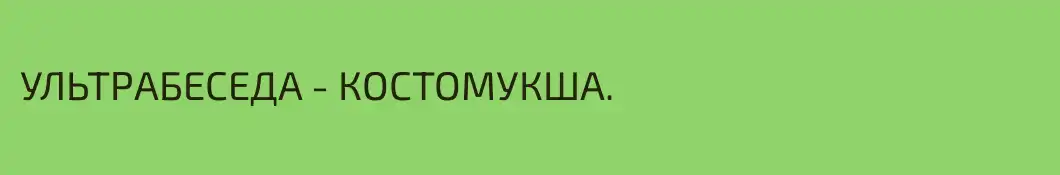УЛЬТРАБЕСЕДА - КОСТОМУКША.